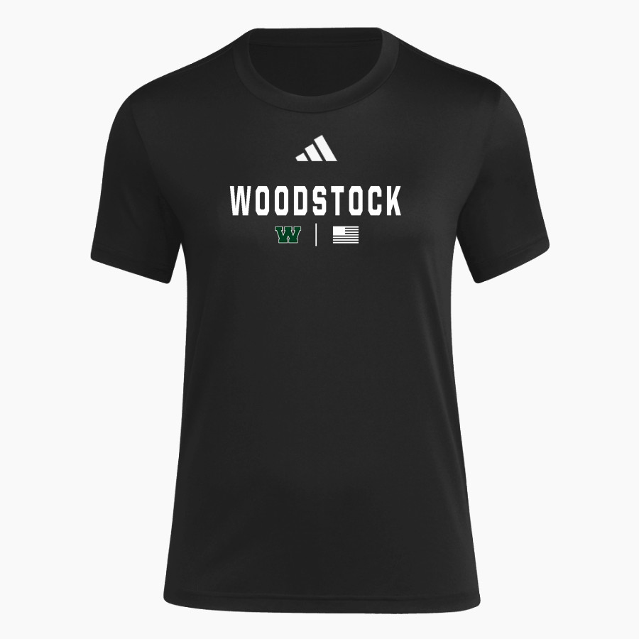 WOODSTOCK UNION HIGH SCHOOL WASPS <span class="pdp-name-mascot">WOODSTOCK WASPS</span> adidas Women's Short Sleeve Pregame Tee