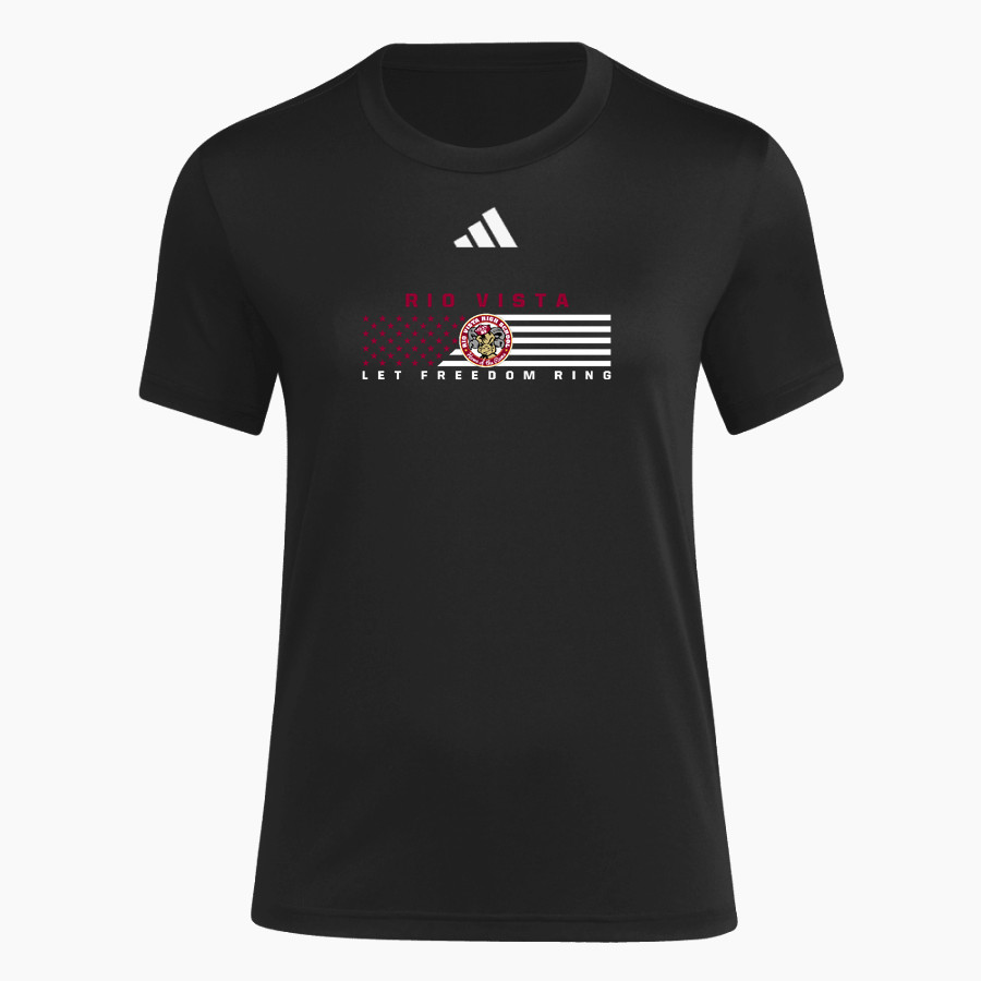 RIO VISTA HIGH SCHOOL RAMS <span class="pdp-name-mascot">RIO VISTA RAMS</span> adidas Women's Short Sleeve Pregame Tee