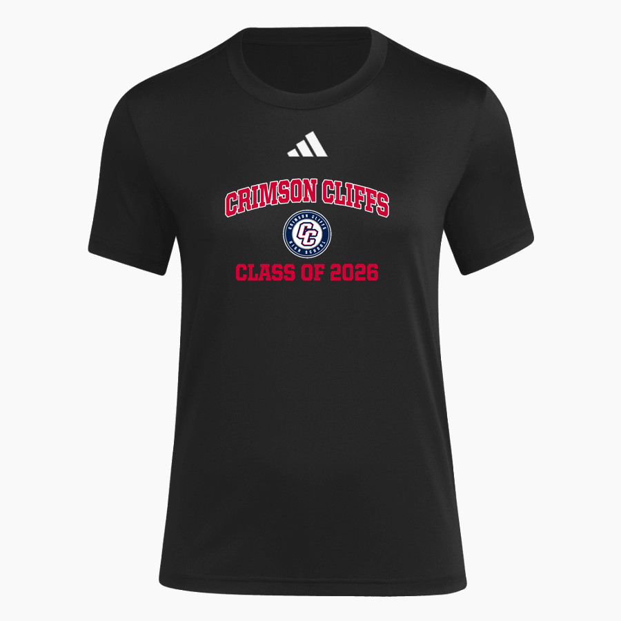Crimson Cliffs Mustangs <span class="pdp-name-mascot">Crimson Cliffs Mustangs</span> adidas Women's Short Sleeve Pregame Tee