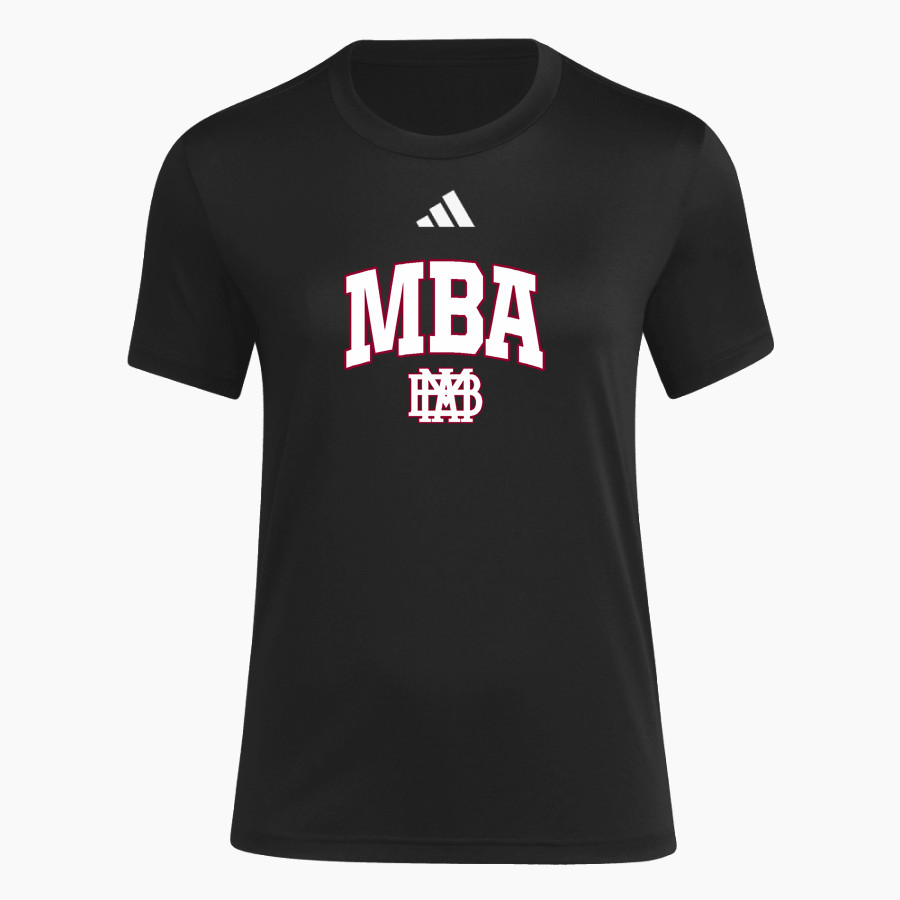 Montgomery Bell Academy Online Apparel Store <span class="pdp-name-mascot">Montgomery Bell Academy Big Red</span> adidas Women's Short Sleeve Pregame Tee