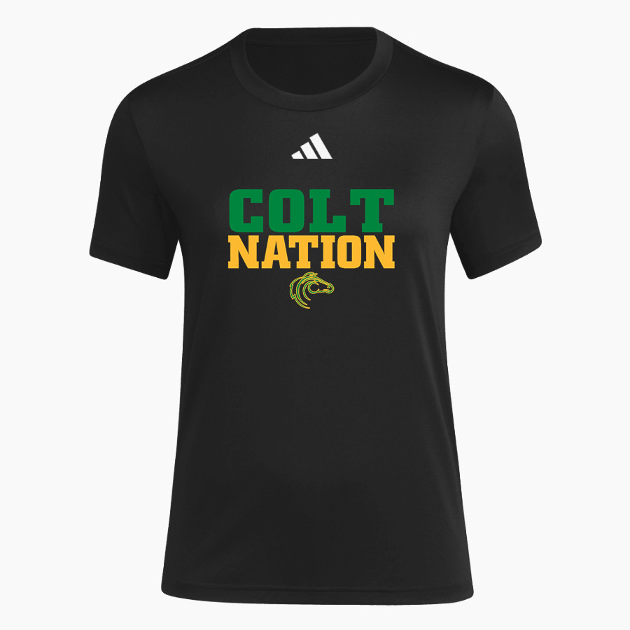 COLSTRIP HIGH SCHOOL COLTS <span class="pdp-name-mascot">COLSTRIP COLTS/FILLIES</span> adidas Women's Short Sleeve Pregame Tee