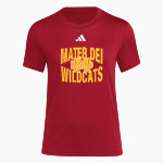 MATER DEI HIGH SCHOOL WILDCATS <span class="pdp-name-mascot">MATER DEI WILDCATS</span> adidas Women's Short Sleeve Pregame Tee Front Thumbnail