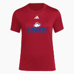 CASTON HIGH SCHOOL COMETS adidas Women's Short Sleeve Pregame Tee Front Thumbnail