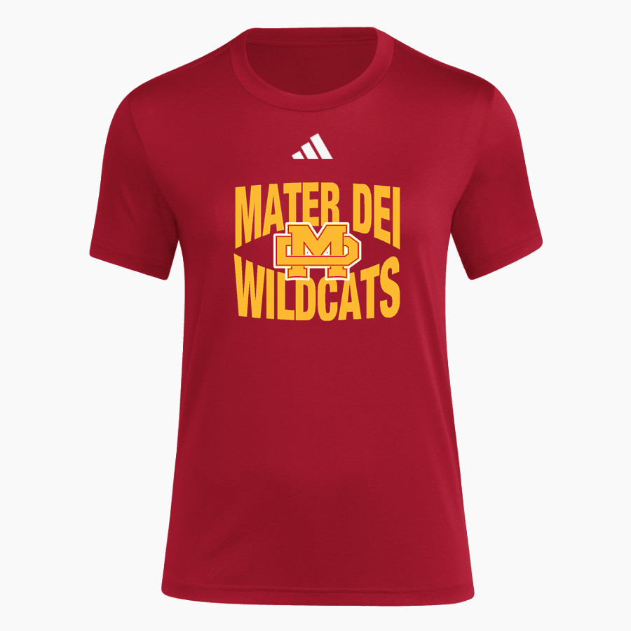 MATER DEI HIGH SCHOOL WILDCATS <span class="pdp-name-mascot">MATER DEI WILDCATS</span> adidas Women's Short Sleeve Pregame Tee