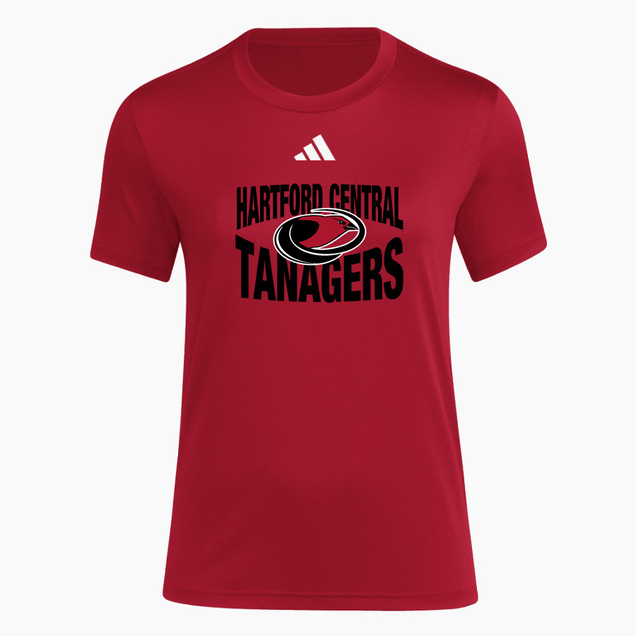 Hartford Central Tanagers Tanagers adidas Women's Short Sleeve Pregame Tee