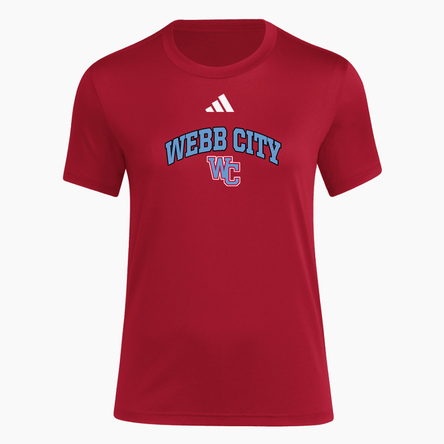 WEBB CITY HIGH SCHOOL CARDINALS adidas Women's Short Sleeve Pregame Tee