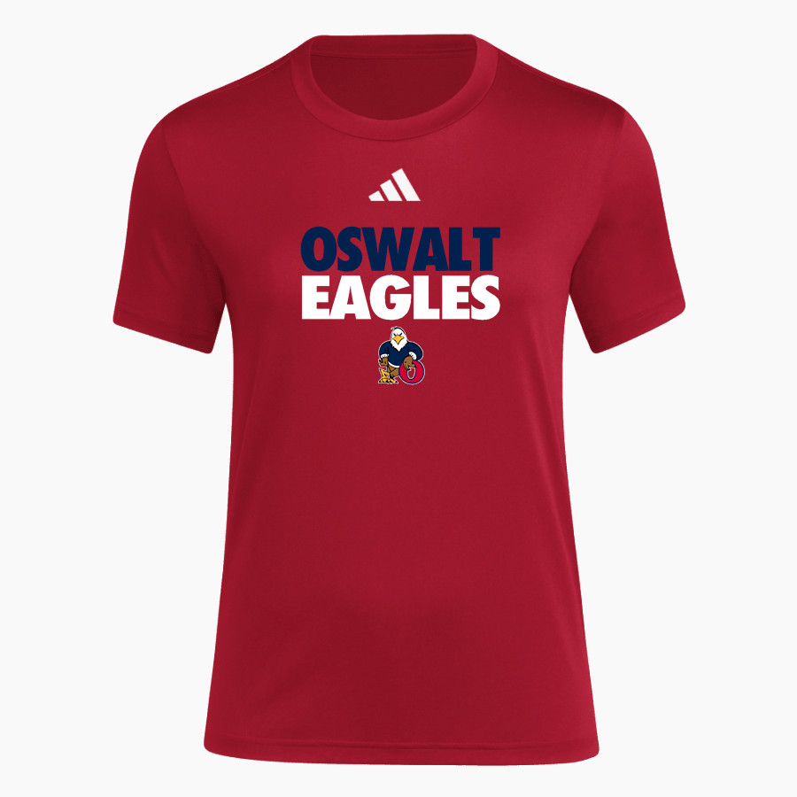 Oswalt Eagles adidas Women's Short Sleeve Pregame Tee