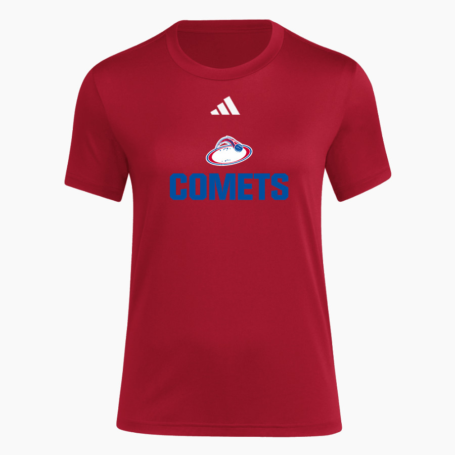 CASTON HIGH SCHOOL COMETS adidas Women's Short Sleeve Pregame Tee