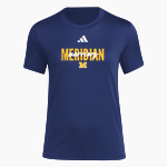 Meridian Warriors adidas Women's Short Sleeve Pregame Tee Front Thumbnail