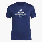 Crown of Life Knights <span class="pdp-name-mascot">Crown of Life Christian Academy Knights</span> adidas Women's Short Sleeve Pregame Tee Front Thumbnail
