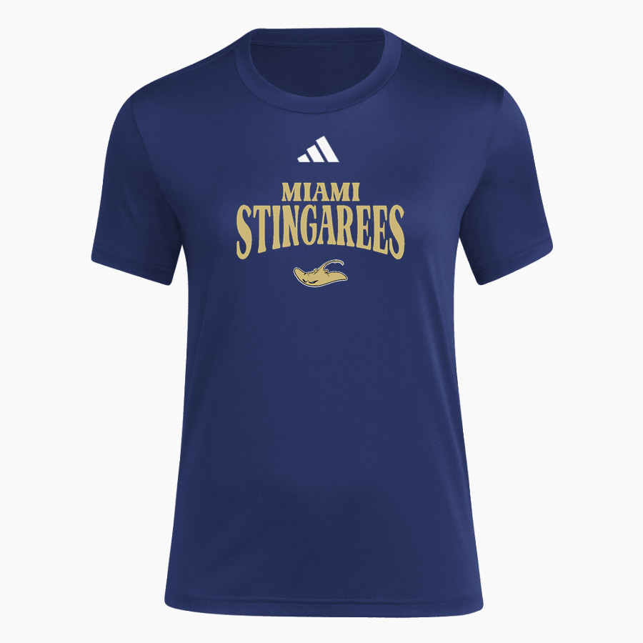 MIAMI SENIOR HIGH SCHOOL STINGAREES adidas Women's Short Sleeve Pregame Tee