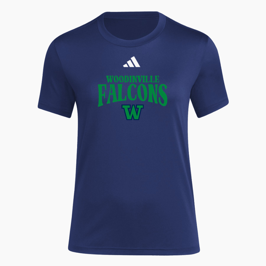WOODINVILLE HIGH SCHOOL FALCONS adidas Women's Short Sleeve Pregame Tee