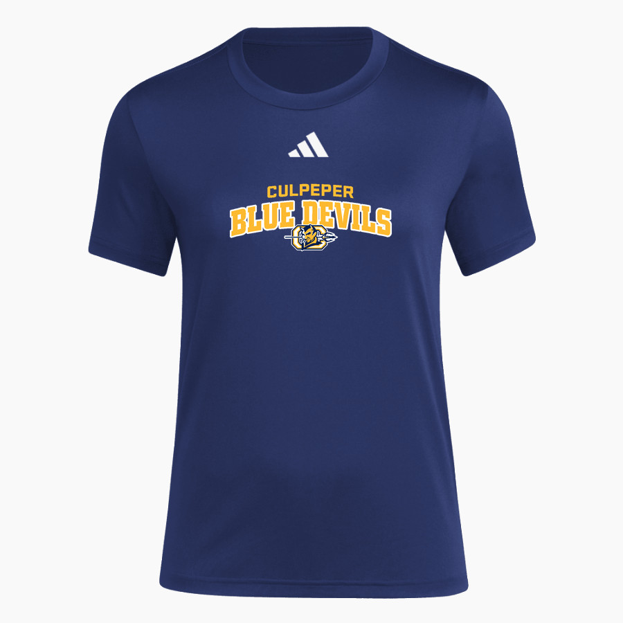 CULPEPER HIGH SCHOOL BLUE DEVILS <span class="pdp-name-mascot">CULPEPER BLUE DEVILS</span> adidas Women's Short Sleeve Pregame Tee