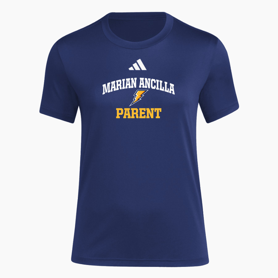 Marian Ancilla Chargers adidas Women's Short Sleeve Pregame Tee