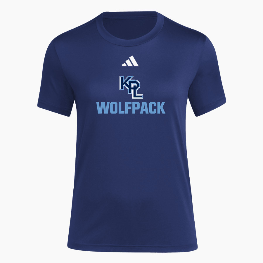 Kingdom Prep Wolfpack <span class="pdp-name-mascot">Kingdom Prep Wolfpack</span> adidas Women's Short Sleeve Pregame Tee