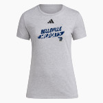 BELLEVILLE HIGH SCHOOL WILDCATS <span class="pdp-name-mascot">BELLEVILLE WILDCATS</span> adidas Women's Short Sleeve Pregame Tee Front Thumbnail