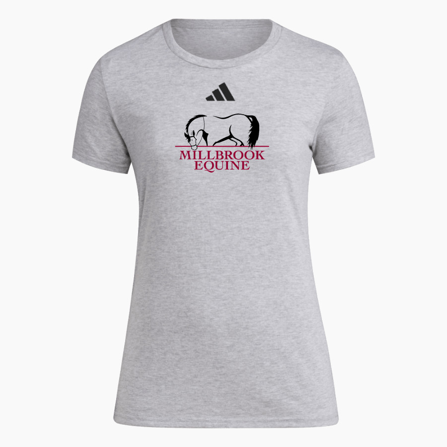 Millbrook Equine Veterinary Clinic Millbrook Equine Vet <span class="pdp-name-mascot">Millbrook Equine Veterinary Clinic</span> adidas Women's Short Sleeve Pregame Tee