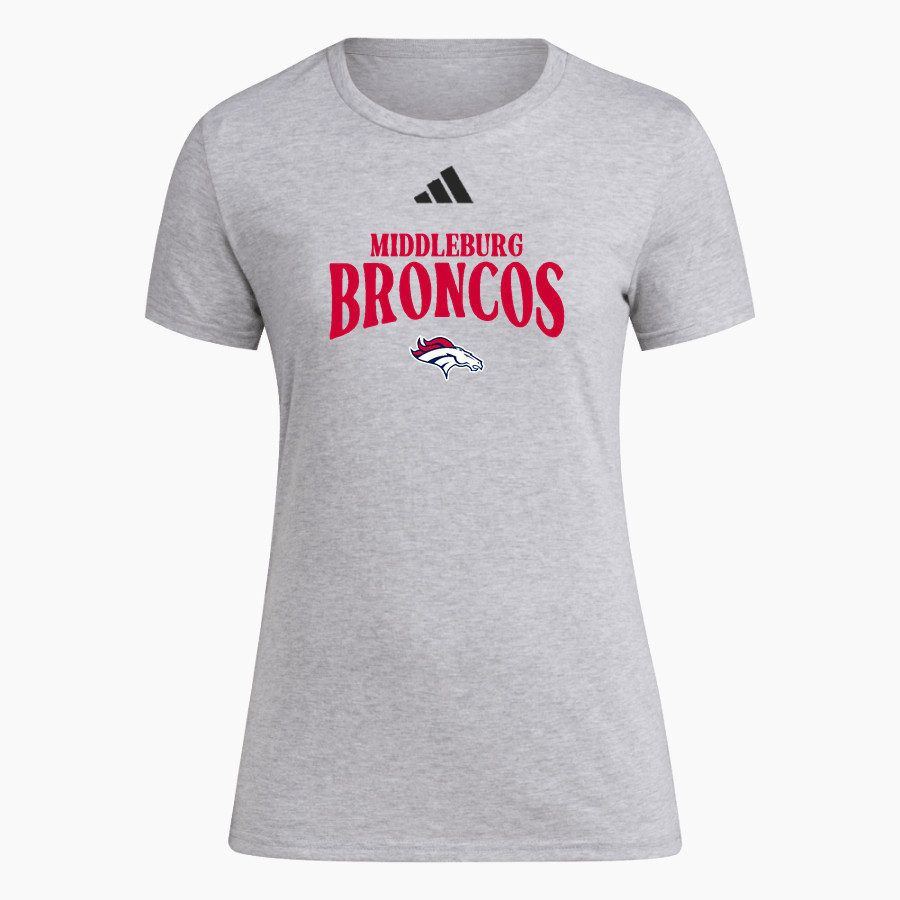 MIDDLEBURG HIGH SCHOOL BRONCOS adidas Women's Short Sleeve Pregame Tee