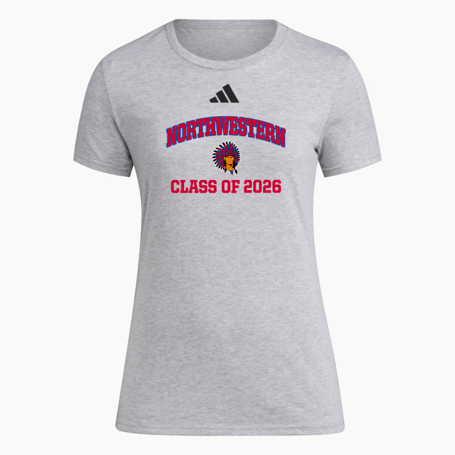 NORTHWESTERN HIGH SCHOOL WARRIORS <span class="pdp-name-mascot">NORTHWESTERN WARRIORS</span> adidas Women's Short Sleeve Pregame Tee