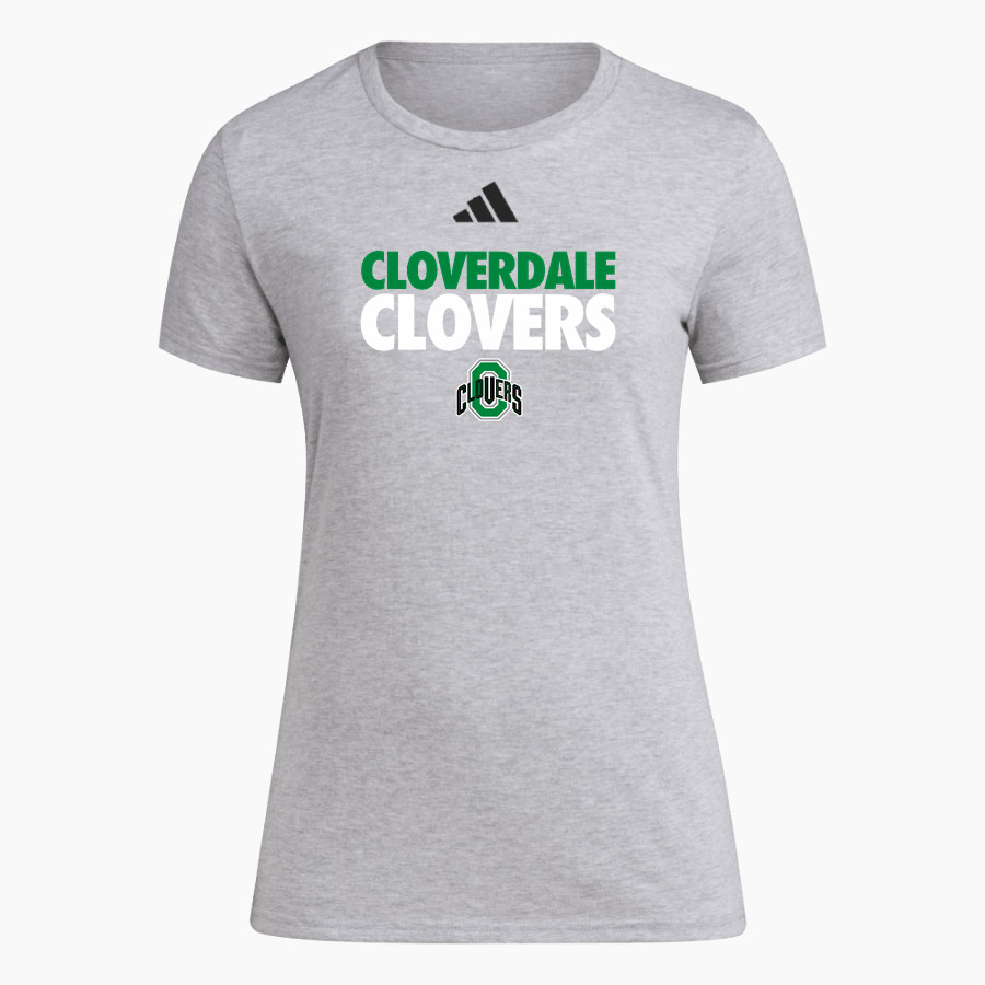 CLOVERDALE HIGH SCHOOL CLOVERS adidas Women's Short Sleeve Pregame Tee