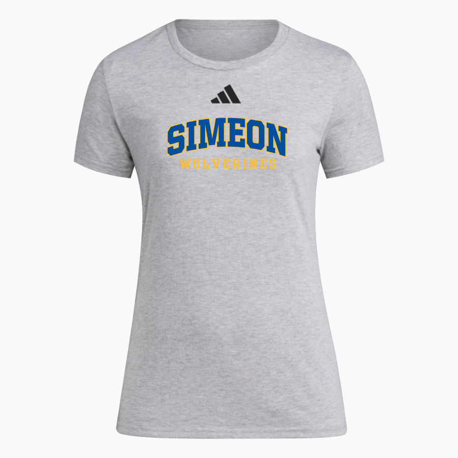 SIMEON CAREER ACADEMY HIGH SCHOOL WOLVERINES adidas Women's Short Sleeve Pregame Tee
