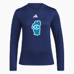 Aggie Sideline Store UC Davis adidas Women's Long Sleeve Pregame Tee Front Thumbnail