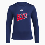 NYO NYO <span class="pdp-name-mascot">NYO</span> adidas Women's Long Sleeve Pregame Tee Front Thumbnail