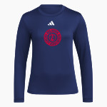 Red Hook Faculty Association RHFA adidas Women's Long Sleeve Pregame Tee Front Thumbnail