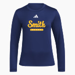 Smith Bears <span class="pdp-name-mascot">SMITH COLLEGE BEARS</span> adidas Women's Long Sleeve Pregame Tee Front Thumbnail