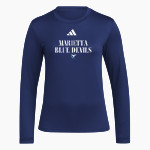Marietta Blue Devils <span class="pdp-name-mascot">Marietta Blue Devils</span> adidas Women's Long Sleeve Pregame Tee Front Thumbnail