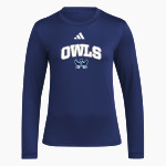 HONDO HIGH SCHOOL OWLS <span class="pdp-name-mascot">HONDO OWLS</span> adidas Women's Long Sleeve Pregame Tee Front Thumbnail