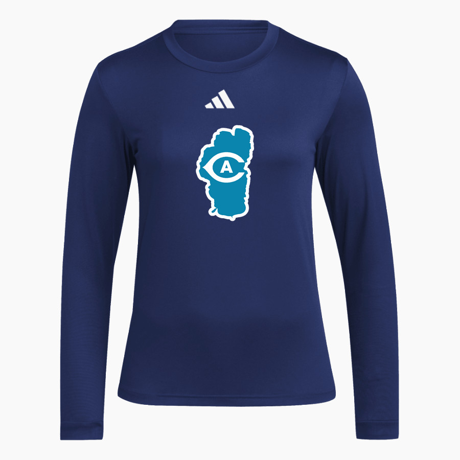 Aggie Sideline Store UC Davis adidas Women's Long Sleeve Pregame Tee