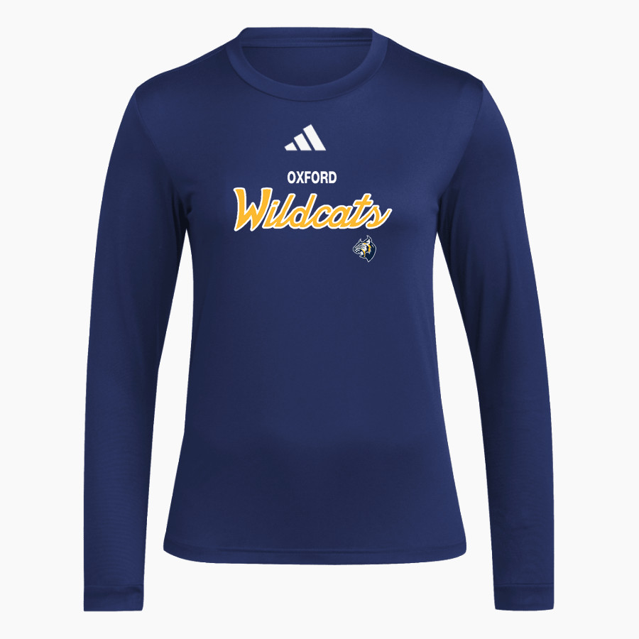 Oxford Wildcats adidas Women's Long Sleeve Pregame Tee
