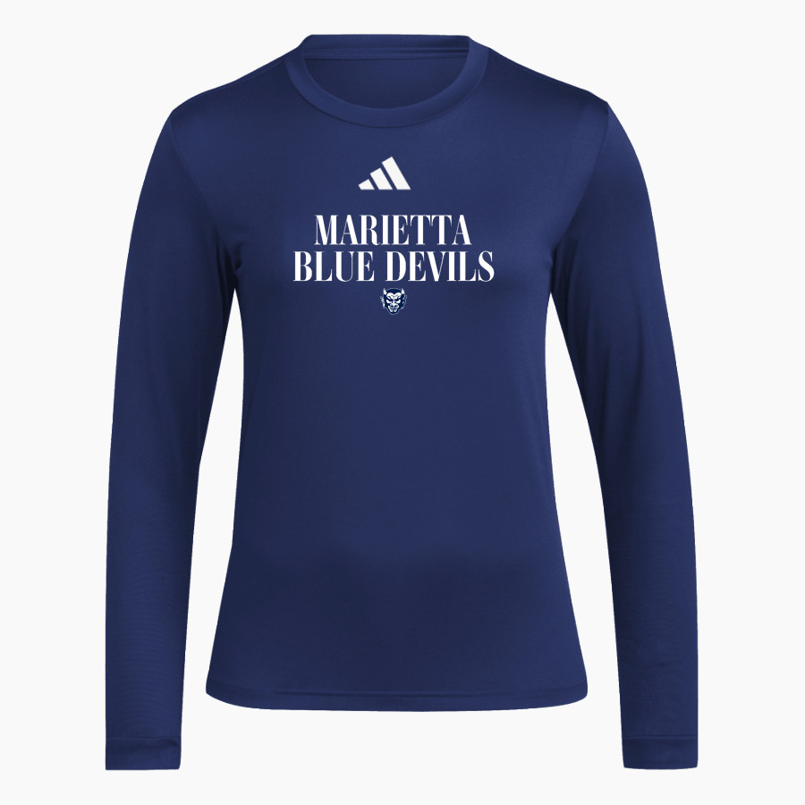Marietta Blue Devils <span class="pdp-name-mascot">Marietta Blue Devils</span> adidas Women's Long Sleeve Pregame Tee
