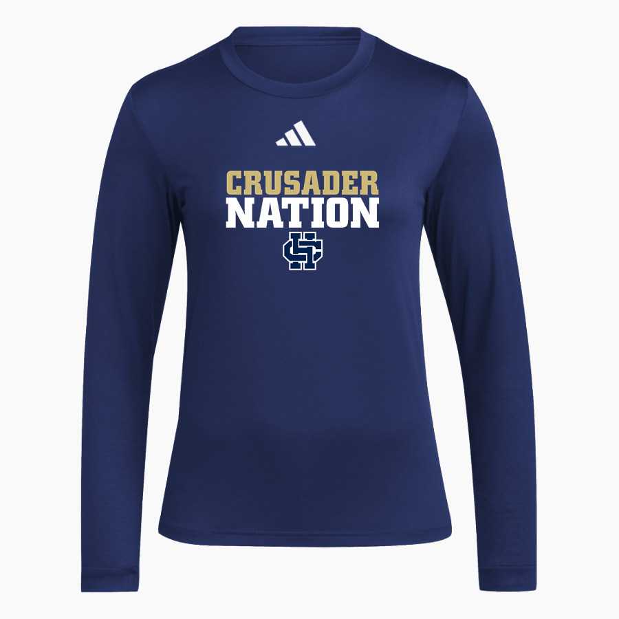 Bishop Heelan Crusaders <span class="pdp-name-mascot">Bishop HC</span> adidas Women's Long Sleeve Pregame Tee