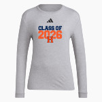 Hope College Online Athletics Store <span class="pdp-name-mascot">Hope Flying Dutch</span> adidas Women's Long Sleeve Pregame Tee Front Thumbnail