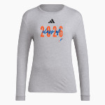 EDISON HIGH SCHOOL CHARGERS <span class="pdp-name-mascot">EDISON CHARGERS</span> adidas Women's Long Sleeve Pregame Tee Front Thumbnail