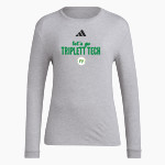 Triplett Tech <span class="pdp-name-mascot">Triplett Business and Technical Institute</span> adidas Women's Long Sleeve Pregame Tee Front Thumbnail