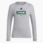 Wagner Seahawks official sideline store <span class="pdp-name-mascot">Wagner Seahawks</span> adidas Women's Long Sleeve Pregame Tee Front Thumbnail