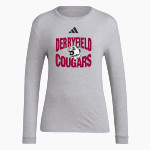 THE DERRYFIELD SCHOOL COUGARS adidas Women's Long Sleeve Pregame Tee Front Thumbnail