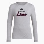 FAITH CHRISTIAN ACADEMY LIONS <span class="pdp-name-mascot">FAITH LIONS</span> adidas Women's Long Sleeve Pregame Tee Front Thumbnail
