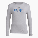 GILMAN CITY HIGH SCHOOL HAWKS adidas Women's Long Sleeve Pregame Tee Front Thumbnail