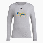 Northwest University Eagles Online Store <span class="pdp-name-mascot">Northwest Eagles</span> adidas Women's Long Sleeve Pregame Tee Front Thumbnail