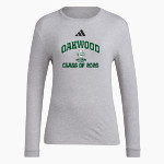 Oakwood Hawks <span class="pdp-name-mascot">Oakwood Hawks</span> adidas Women's Long Sleeve Pregame Tee Front Thumbnail