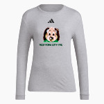 NYC Police Athletic League Online Store <span class="pdp-name-mascot">New York City PAL</span> adidas Women's Long Sleeve Pregame Tee Front Thumbnail