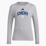 Emery Jaguars adidas Women's Long Sleeve Pregame Tee Front Thumbnail