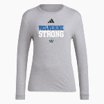 WAUKESHA WEST HIGH SCHOOL WOLVERINES <span class="pdp-name-mascot">WAUKESHA WEST WOLVERINES</span> adidas Women's Long Sleeve Pregame Tee Front Thumbnail