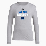 Archbishop Molloy Official Online Store <span class="pdp-name-mascot">Archbishop Molloy High School Stanners</span> adidas Women's Long Sleeve Pregame Tee Front Thumbnail