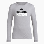 James Wood Bulldogs adidas Women's Long Sleeve Pregame Tee Front Thumbnail