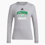 Hudson Hornets adidas Women's Long Sleeve Pregame Tee Front Thumbnail